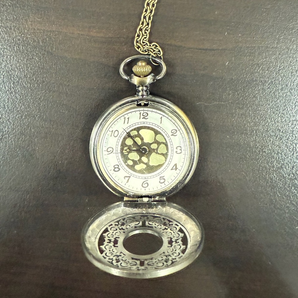 Vintage Gold Pocket Watch with Chain